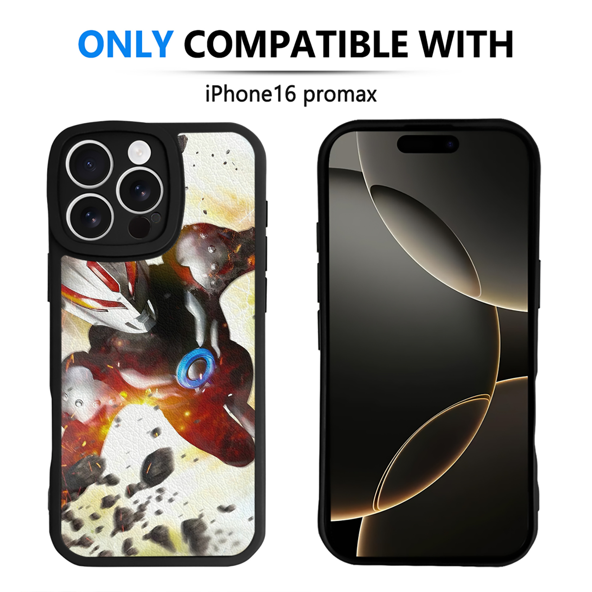 （画像用） ウルトラマン Ultraman 【iPhone 16シリーズ対応】シリコンスマホケース（レザー調） 材質：シリコン